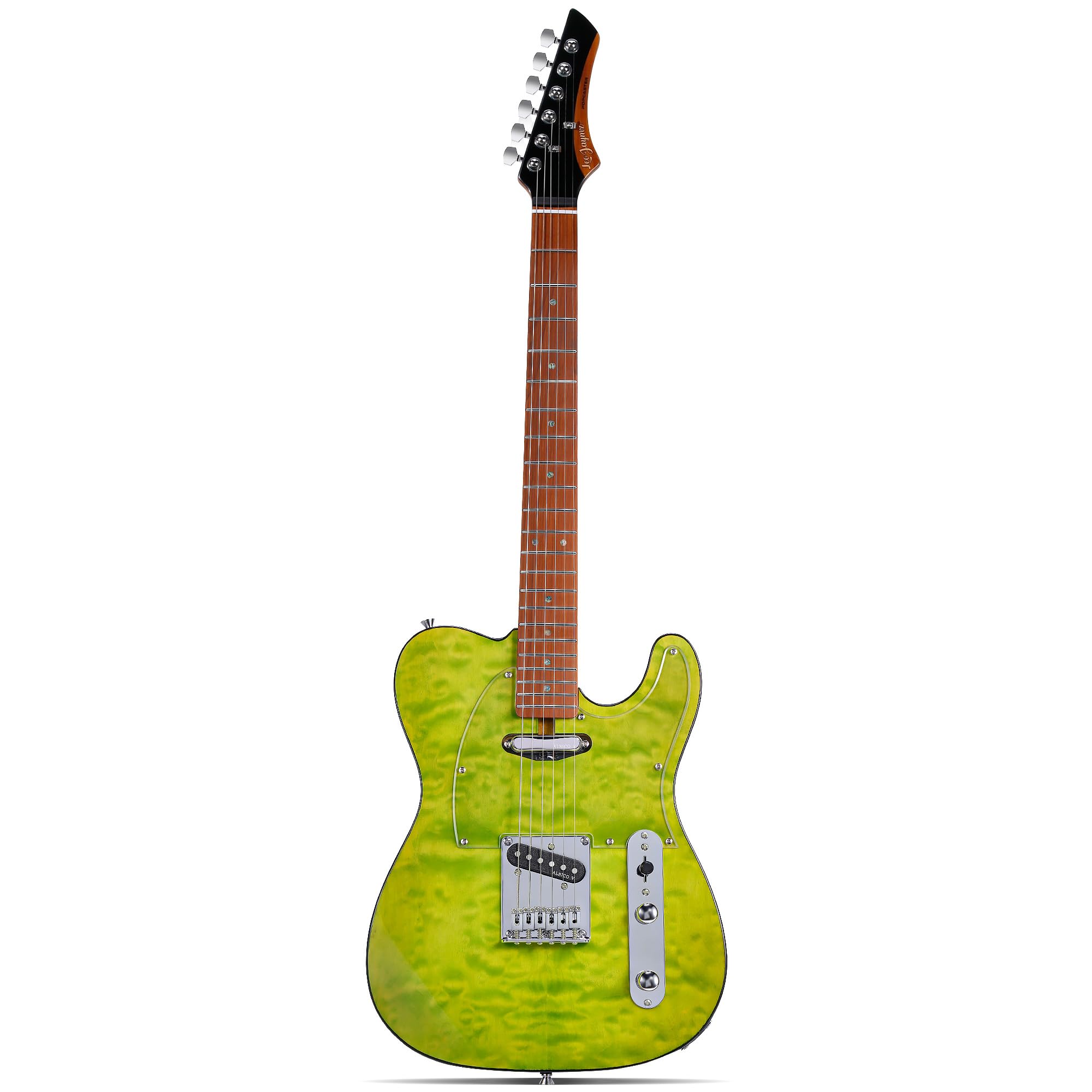 Leo Jaymz TL Electric Guitar - Ocean Maple Top, Mahogany Body